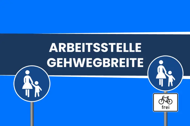 Baustelle: Erforderliche Gehwegbreite nach RSA 21