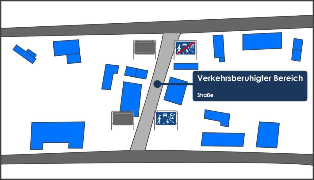 Verkehrsberuhigter Bereich: Voraussetzungen – Stvo2Go